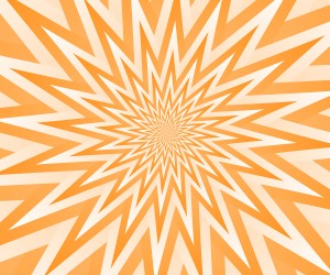 Abstract Orange Geometric  Artwork